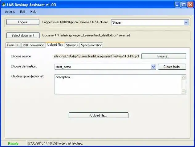 Unduh alat web atau aplikasi web LMS Desktop Assistant