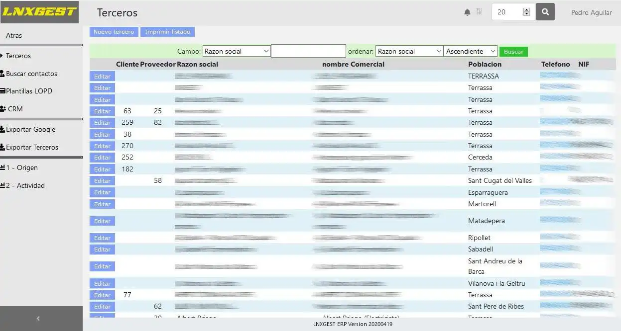 Download web tool or web app LNXGEST ERP