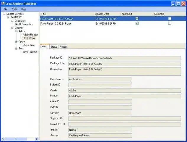 Download web tool or web app Local Update Publisher
