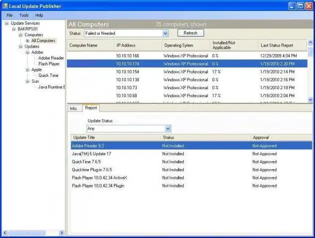 Download web tool or web app Local Update Publisher