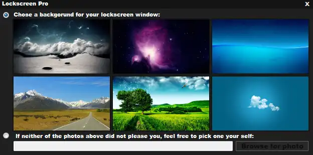 Download web tool or web app Lockscreen Pro