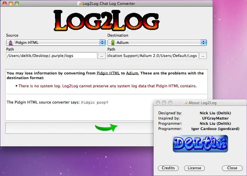 Mag-download ng web tool o web app na Log2Log