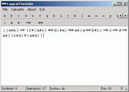 Завантажте веб-інструмент або веб-програму Logical Formula Evaluator