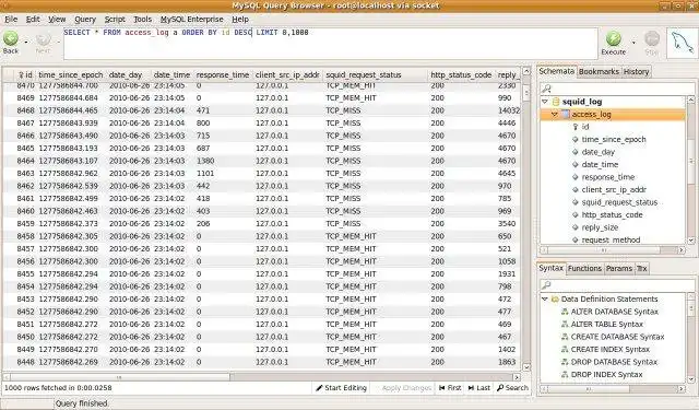 Scarica lo strumento web o l'app web log_mysql_daemon