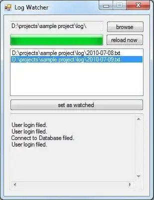 Download web tool or web app log watcher
