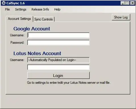 Download web tool or web app Lotus Notes to Google Calendar tool