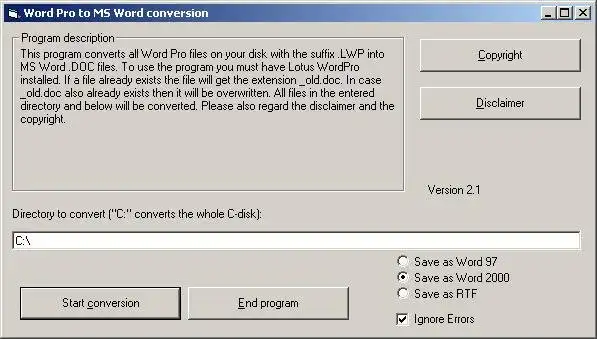 Download web tool or web app Lotus to Microsoft Mass Conversion