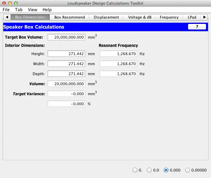 Download web tool or web app Loudspeaker Design Calculations Toolkit