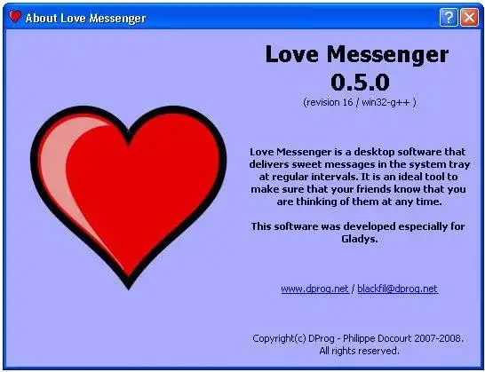 Baixe a ferramenta web ou aplicativo web Love Messenger