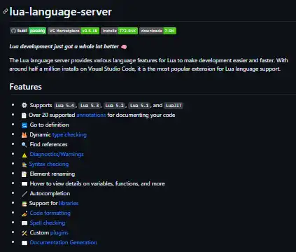 Baixe a ferramenta da web ou o aplicativo da web lua-language-server