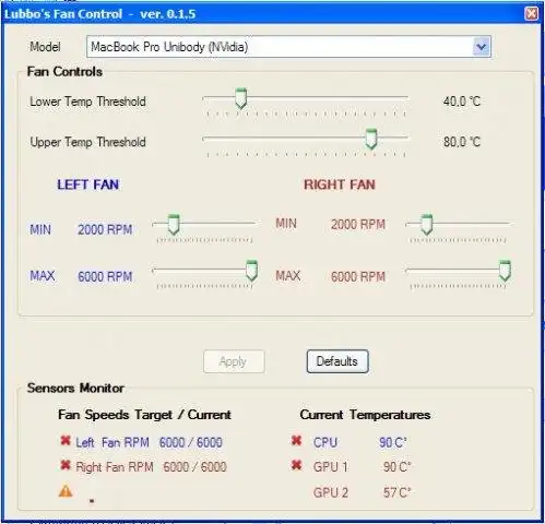 웹 도구 또는 웹 앱 Lubbos MacBook Pro Fan Control 다운로드