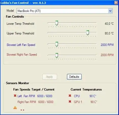 Download web tool or web app Lubbos MacBook Pro Fan Control