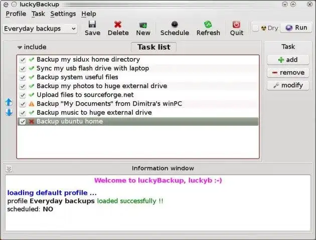 Mag-download ng web tool o web app luckyBackup