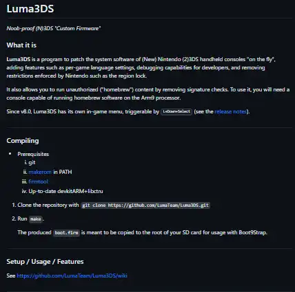 Download web tool or web app Luma3DS