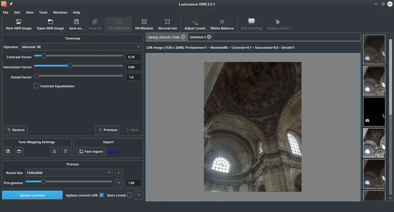 Download web tool or web app Luminance HDR to run in Windows online over Linux online