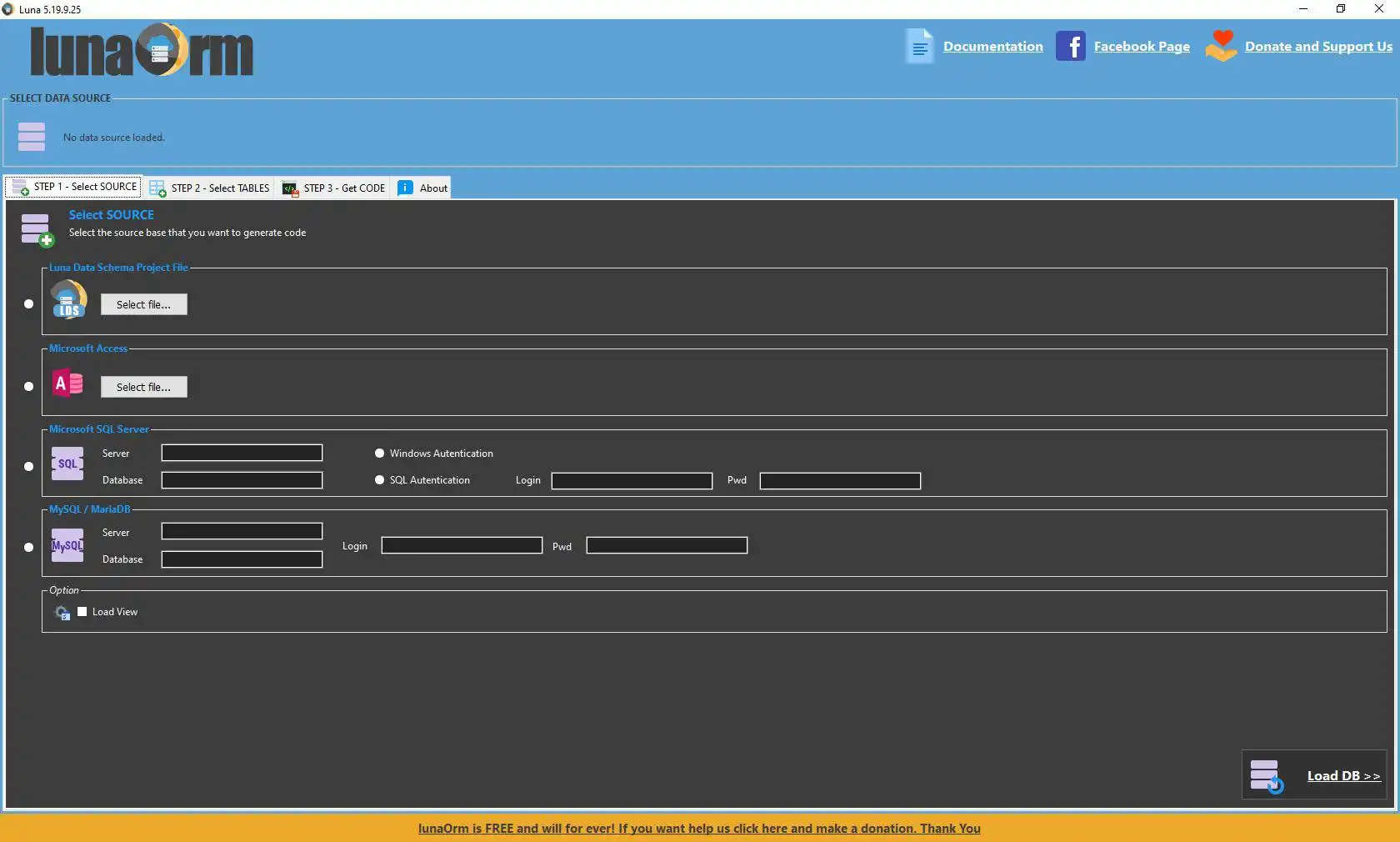 Download web tool or web app lunaOrm - your free Orm for .net project
