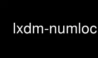 Run lxdm-numlock in OnWorks free hosting provider over Ubuntu Online, Fedora Online, Windows online emulator or MAC OS online emulator