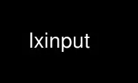 Run lxinput in OnWorks free hosting provider over Ubuntu Online, Fedora Online, Windows online emulator or MAC OS online emulator