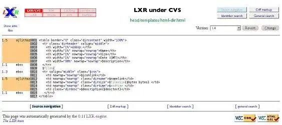下载网络工具或网络应用程序 LXR Cross Referencer