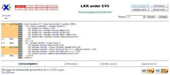 הורד כלי אינטרנט או אפליקציית אינטרנט LXR Cross Referencer