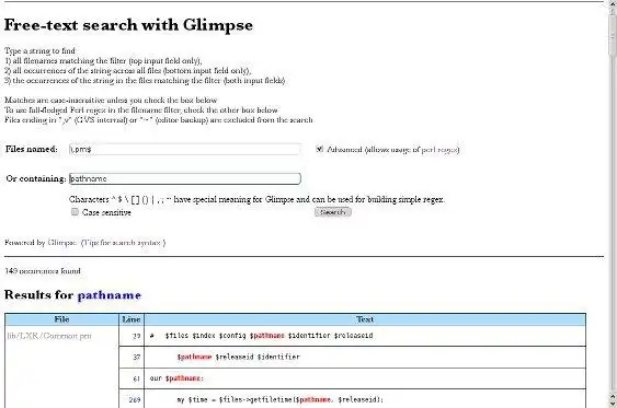 下载网络工具或网络应用程序 LXR Cross Referencer