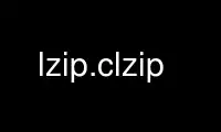 Run lzip.clzip in OnWorks free hosting provider over Ubuntu Online, Fedora Online, Windows online emulator or MAC OS online emulator