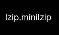 Ubuntu Online、Fedora Online、Windows オンライン エミュレーター、または MAC OS オンライン エミュレーター上の OnWorks 無料ホスティング プロバイダーで lzip.minilzip を実行します。