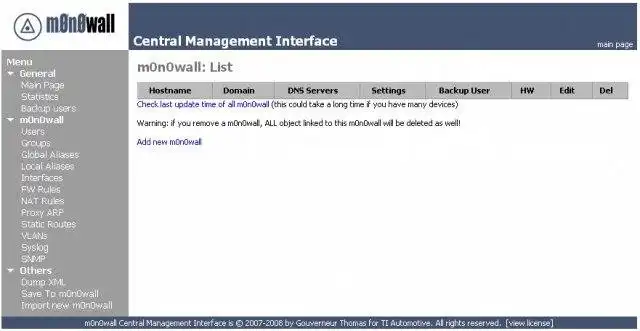 Download web tool or web app m0n0wall-CMI