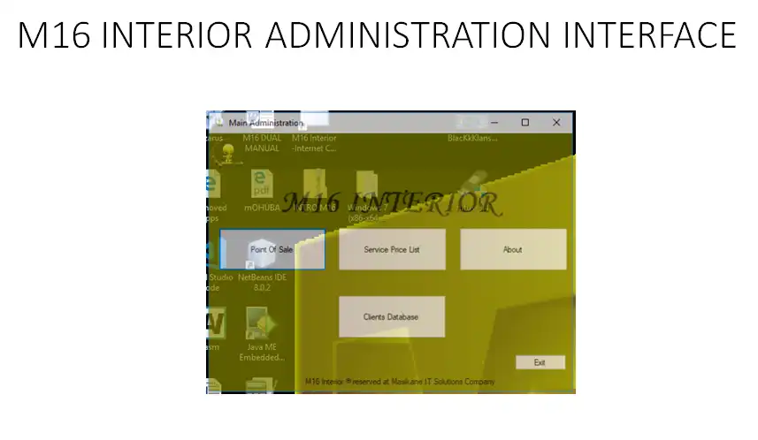 Download web tool or web app M16 Interior- Point of sale