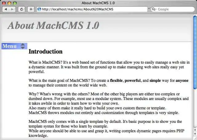 Download web tool or web app MachCMS
