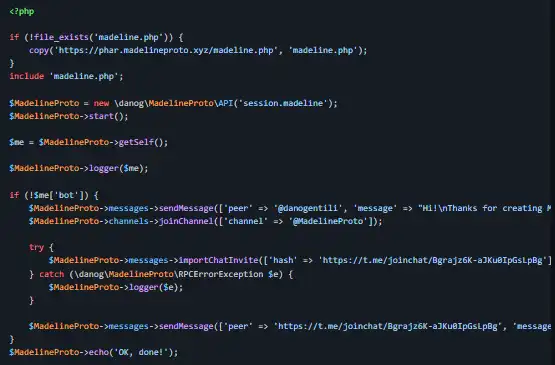 MadelineProto download for Windows