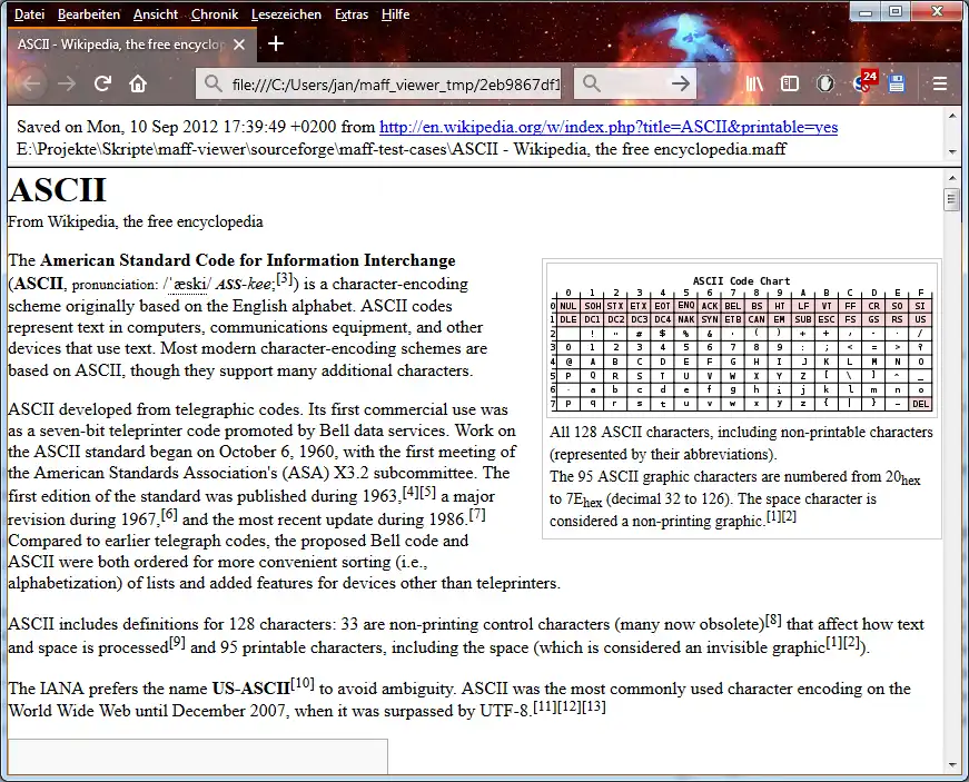 قم بتنزيل أداة الويب أو تطبيق الويب maff-viewer