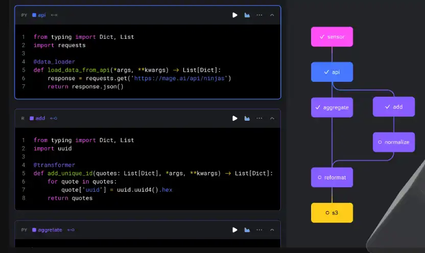 Muat turun alat web atau aplikasi web Mage.ai