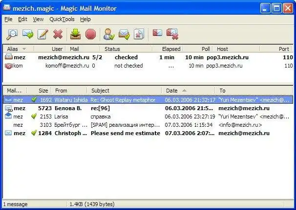 Muat turun alat web atau aplikasi web Magic Mail Monitor 3