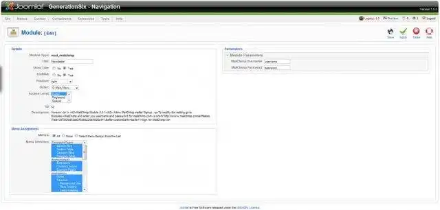 Download web tool or web app Mailchimp Joomla Module