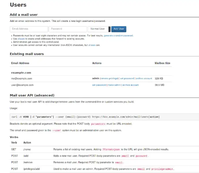 Télécharger l'outil Web ou l'application Web Mail-in-a-Box