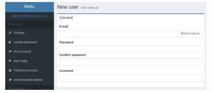 Download web tool or web app Mailu