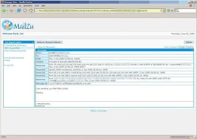 Download webtool of webapp MailZu