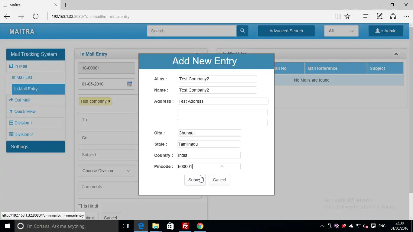 Download web tool or web app Maitra - Mail Tracking System