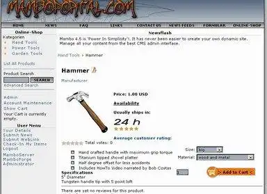 Download web tool or web app mambo-phpshop for Mambo
