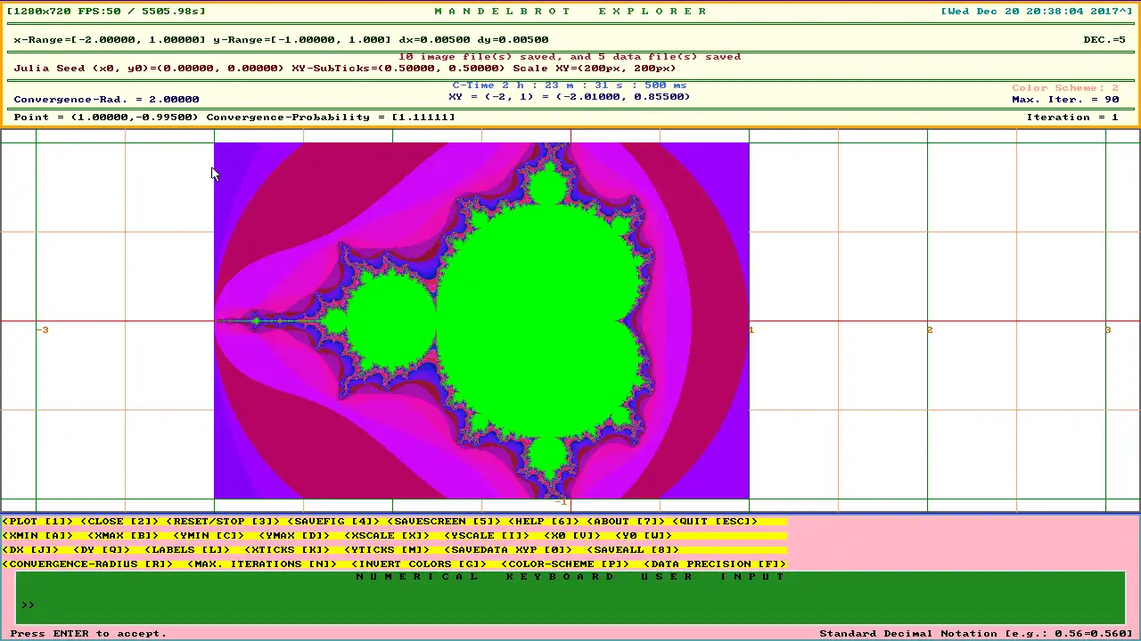 Laden Sie das Web-Tool oder die Web-App MandelbrotExplorer herunter, um es unter Windows online über Linux online auszuführen