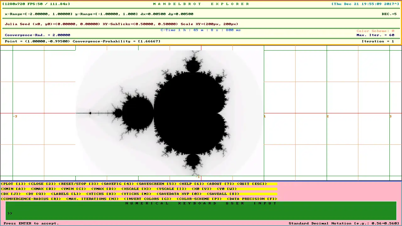 웹 도구 또는 웹 앱 MandelbrotExplorer를 다운로드하여 온라인 Linux를 통해 Windows 온라인에서 실행