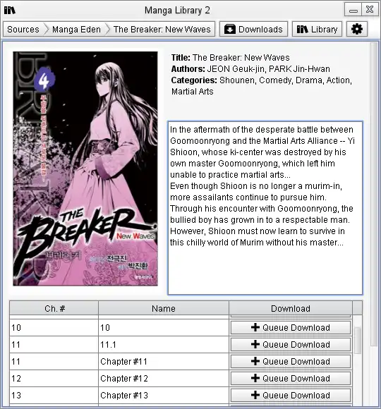 Download web tool or web app Manga Library