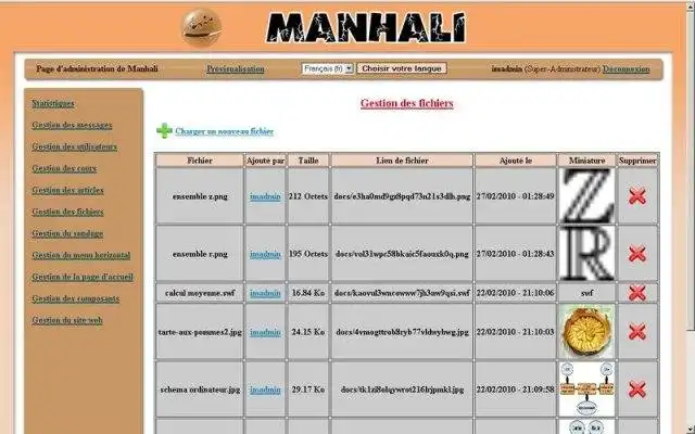 Завантажте веб-інструмент або веб-програму Manhali