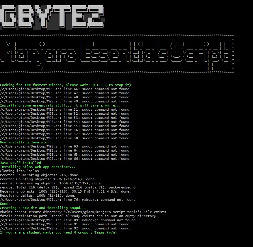 Загрузите веб-инструмент или веб-приложение Manjaro Essentials Script