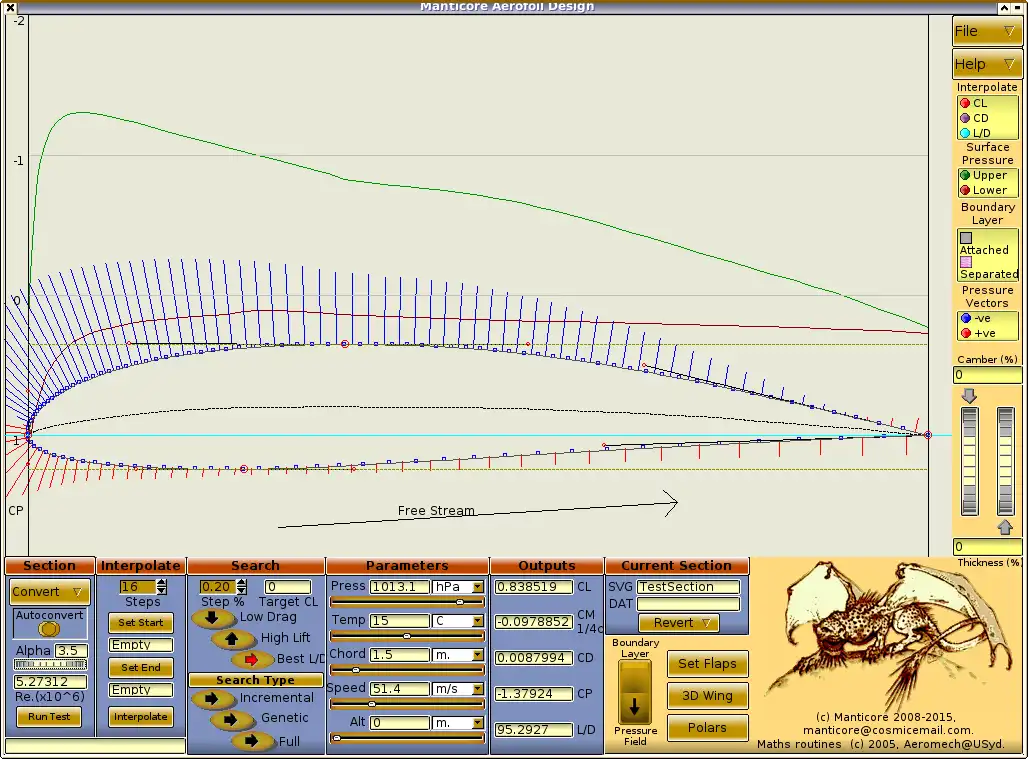 ดาวน์โหลดเครื่องมือเว็บหรือเว็บแอป Manticore Aerofoil Design เพื่อทำงานใน Linux ออนไลน์