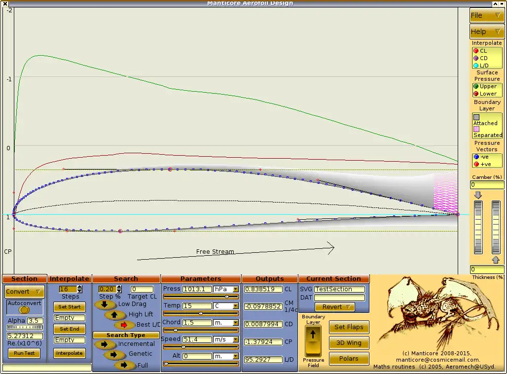 Download web tool or web app Manticore Aerofoil Design to run in Linux online