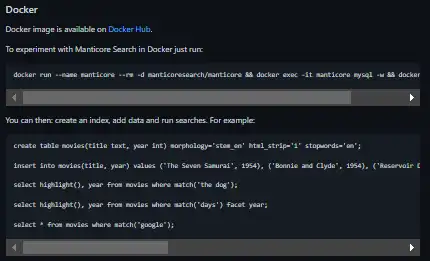 Download web tool or web app manticoresearch