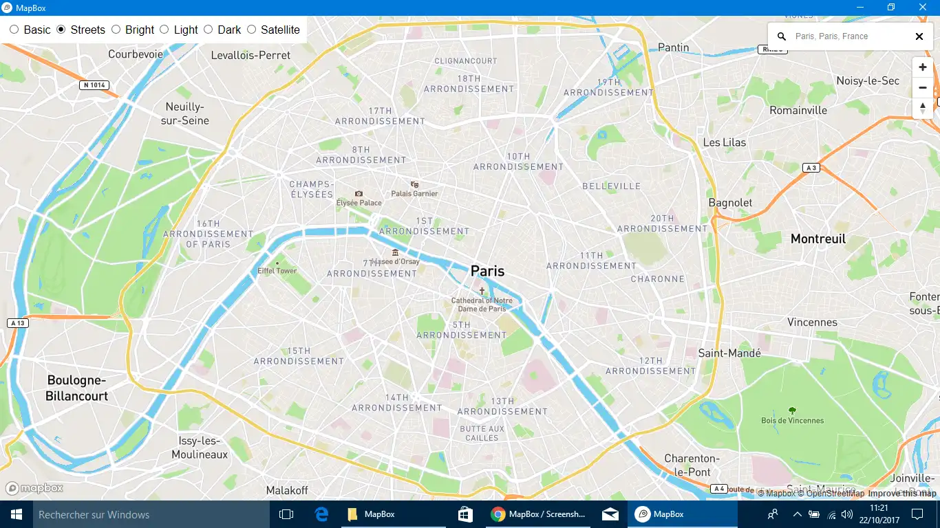 Web aracını veya web uygulamasını indirin MapBox