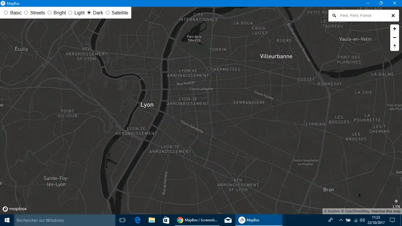 Web aracını veya web uygulamasını indirin MapBox